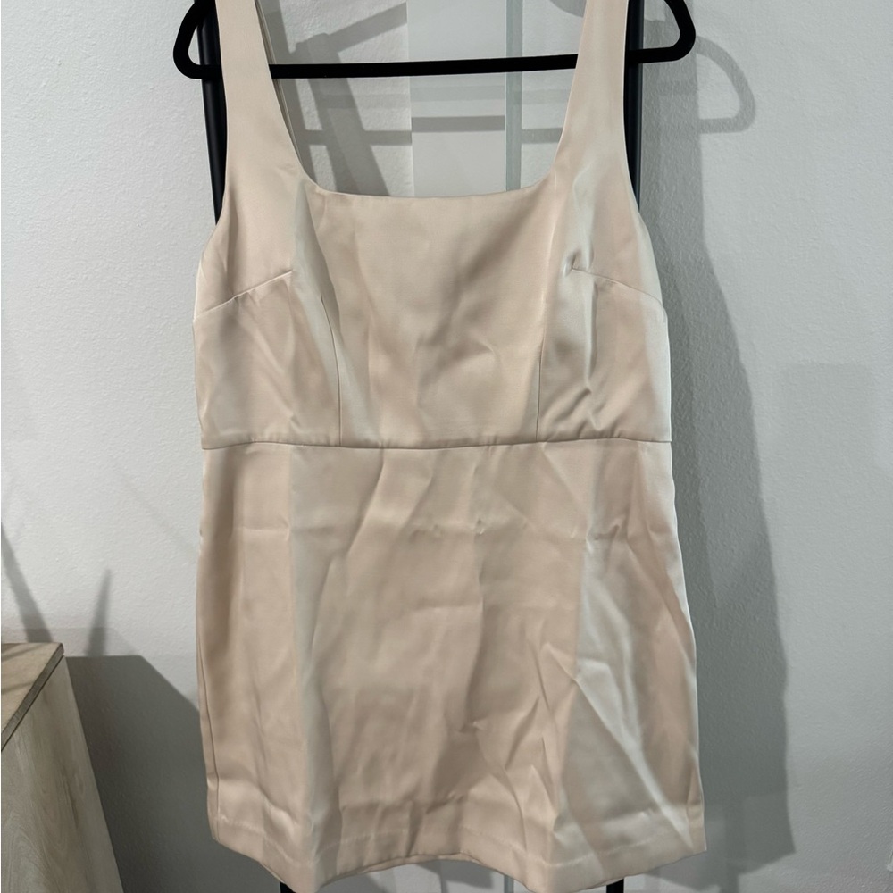 NWT A New Day Cream Satin Dress
